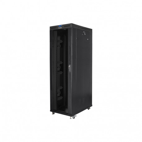 Lanberg rack-kapp 19" vabaltseisev 42U/800x1200 (komplektis) klaasuksega, LCD FF01-8242-12BL must