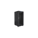 Lanberg Rack cabinet 19" free-standing 22U/800x800 (flat pack) with glass door lCD V2, black | Lanbe