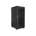 Lanberg 19" põrandaseisev 27U/600x800 (komplektina) võrguuksega ICD V2, must rack-kapp | Lanberg
