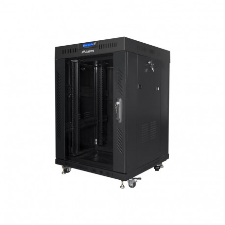 Lanberg | Rack cabinet 19" free-standing 15U/600x600 (flat pack) with glass door, LCD | FF01-6615-12