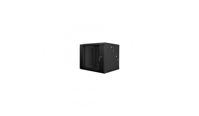Lanberg 19" kaheosaline seinapealne 9U/600x600 (tasapinnaline pakk) WF02-6609-10B must riiulikapp