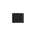 Lanberg 19" kaheosaline seinakinnitusega 9U/600x600 (tasapinnaline pakk) must rack-kapp | Lanberg