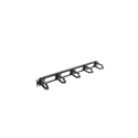 Lanberg 19" cable management panel 5 rings - type B 1U | AK-1205-B | Black