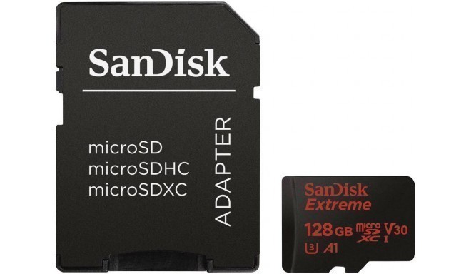 SanDisk карта памяти microSDXC 128GB Extreme V30 A1
