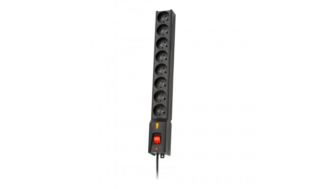 Lestar LX 810 surge protector power strip 8 sockets 3 m black