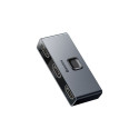 Baseus Switcher Matrix HDMI - 2x HDMI 4K / 30 Hz gray (CAHUB-BC0G)