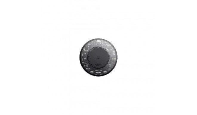 Baseus Simple 2 15W juhtmevaba Qi induktiivlaadija USB-C - USB-C kaabliga (must)