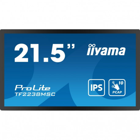 Iiyama arvutimonitor TF2238MSC-B1 53.3cm (21") 1920 x 1080 pixels Full HD LED puutetundlik, must