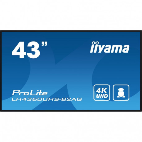 iiyama LH4360UHS-B2AG digitaalse sildiga ekraan 108 cm (42,5") LED Wi-Fi 500 cd/m² 4K Ultra HD must 