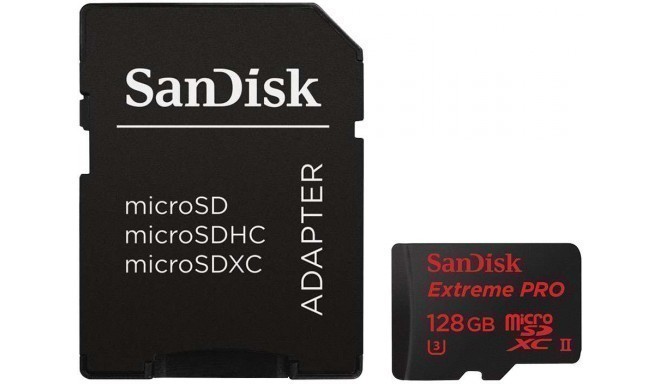 SanDisk mälukaart microSDXC 128GB Extreme Pro A1