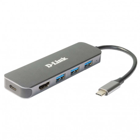 D-Link USB-C jaotur 5-ühes HDMI ja Power Delivery