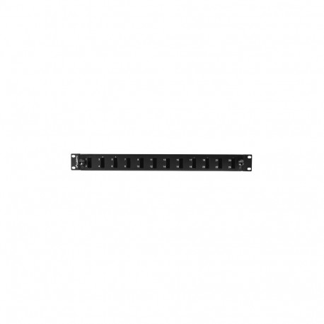 LANBERG fiiberoptiline jaotusraam 12XSC DUPLEX / 12XLC QUAD 19" 1U, must, koos tarvikutega