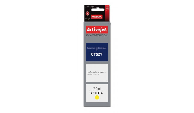 Activejet AH-GT52Y ink (replacement for HP GT-52Y M0H56AE; Supreme; 70 ml; yellow)