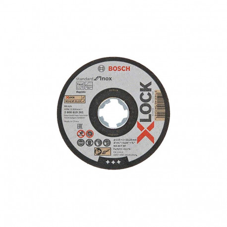 Bosch X-LOCK separation 115x1,0 h f INOX - 2608619261 straight