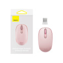 Wireless mouse Baseus F01B Tri-mode  2.4G BT5.0 1600 DPI (pink)