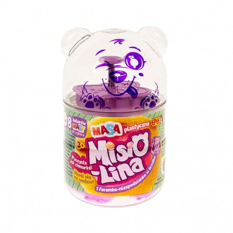 Masa plastyczna misiolina 60g 1 foremka fioletowa