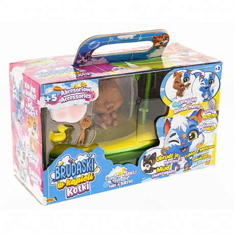 Figurka brudaski w kąpieli kotki zestaw Łazienka, Łatek