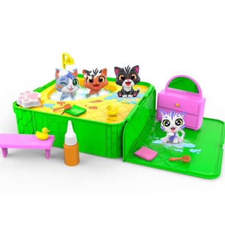 Figurki brudaski w kąpieli kotki zestaw jacuzzi