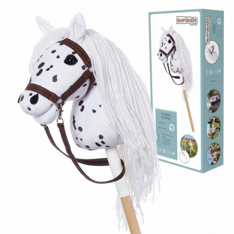 Hoppihorse kepihobune A4 leopard, valge, leopardkirju