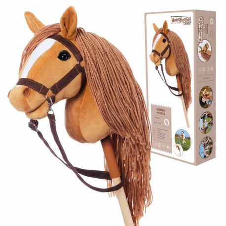 Koń na kiju hobby horse hoppihorse a3 chestnut - brąz, maść kasztanowata