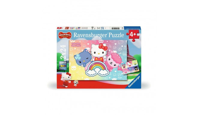 Puzzle 2x24 elementy hello kitty