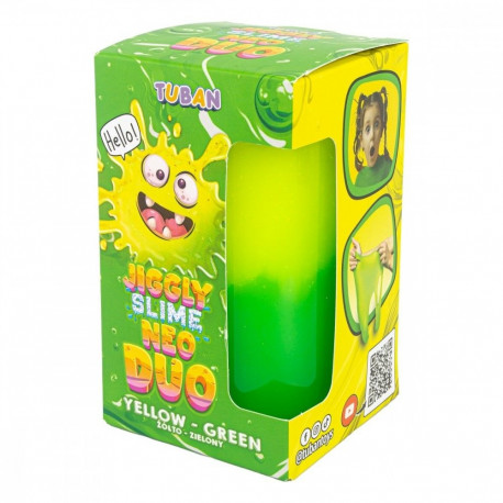 Slime jiggly neo duo kollane-roheline 430g