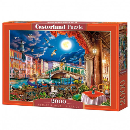 Puzzle 2000 elementów romantyczna noc w wenecji
