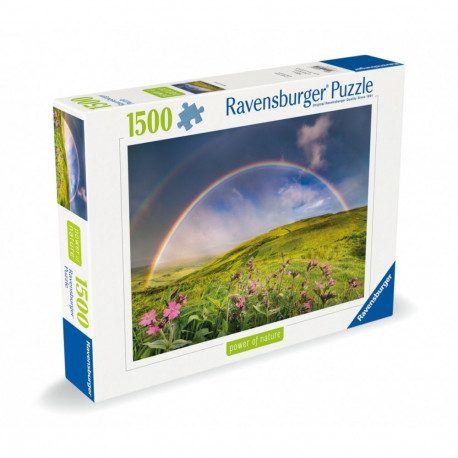 Puzzle 1500 elementów tęcza nad łąka