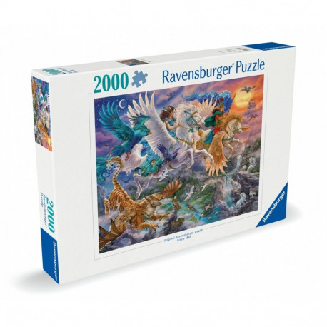Puzzle 2000 elementów fantazja pegaz