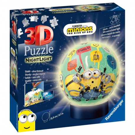 3D pusle helendav kuul minionid