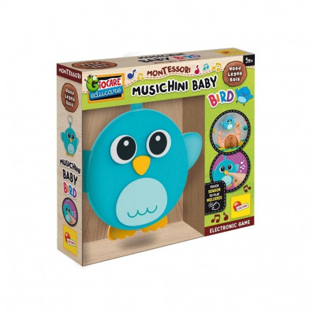 montessori puidust muusikaline linnuke mänguasi