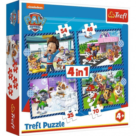 Puzzle 4w1 psie sprawy psi patrol paw patrol