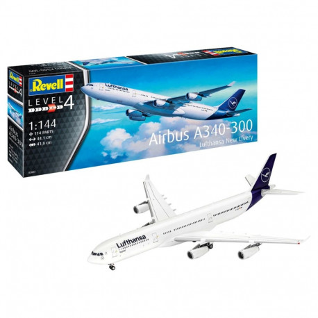Model plastikust a340-300 Lufthansa uus värvilahendus 1/144