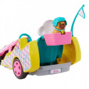 Lalka barbie stacie i pojazd filmowy gokart
