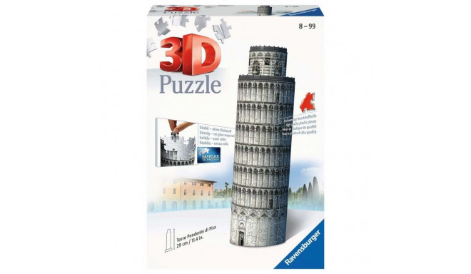 Puzzle 3d budynki krzywa wieza w pizie