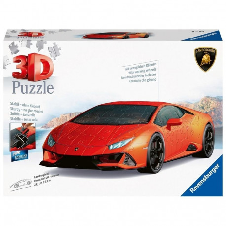 3D pusle 108 elementi lamborghini huracan evo arancio sõidukid