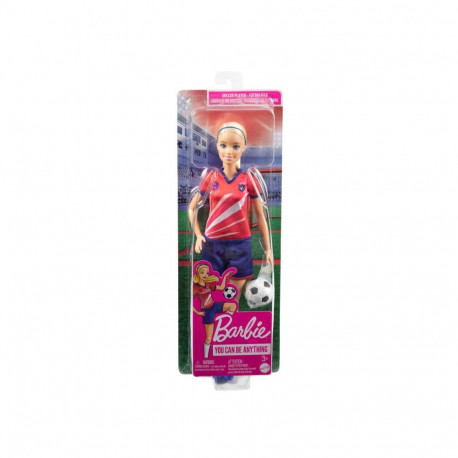 Barbie jalgpallur punane särk nukk