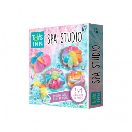 Loovkomplekt Spa Studio Flower, küünlad ja vannipallid
