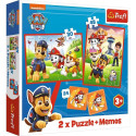 Puzzle 2w1 memos koerte meeskond tegutsemas, Paw Patrol