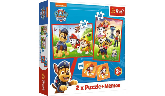 Puzzle 2w1 memos koerte meeskond tegutsemas, Paw Patrol