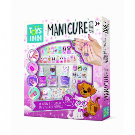 Zestaw manicure studio 3 lakiery zwierzęta
