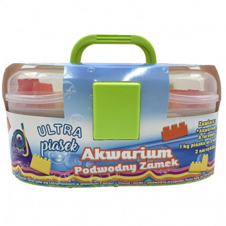 Ultra piasek - walizka zamek 8 foremek + 2 narzędzia