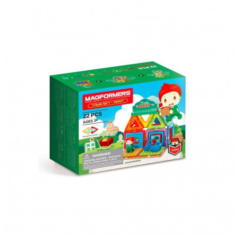 Zestaw klocków magnetycznych miasto - targowisko 22 elementy