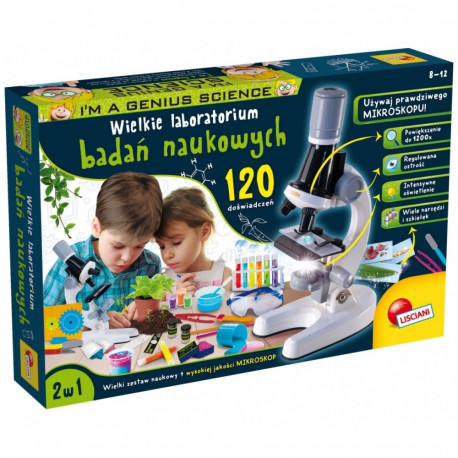 Teaduskomplekt I'm a Genius suur laboratoorium, 120 katset