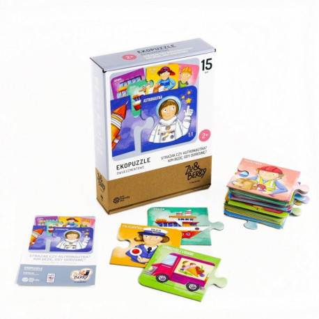 Puzzle dwuelementowe strażak czy astronautka? kim będę, gdy dorosnę?