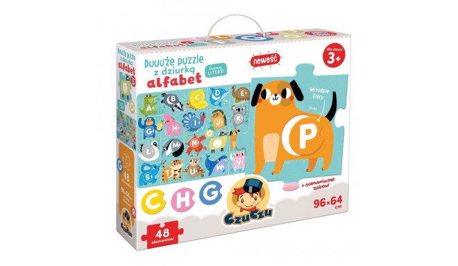 Duuuże puzzle z dziurką alfabet