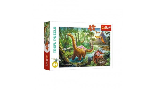 Puzzle 60 elementi - dinosauruste rännakud