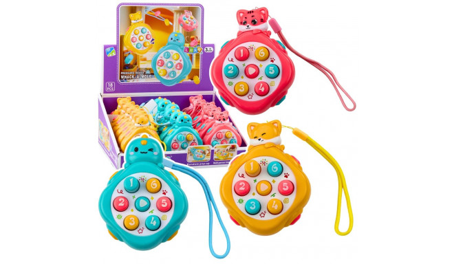 mini whack-a-mole osavusmäng loomad numbrid värviline komplekt