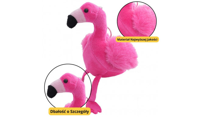 Flaming Pluszowy Brelok Puszysty Ozdoba Różowy 12cm