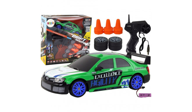 Sportauto kaugjuhitav R/C 1:24 roheline vahetatavad rattad